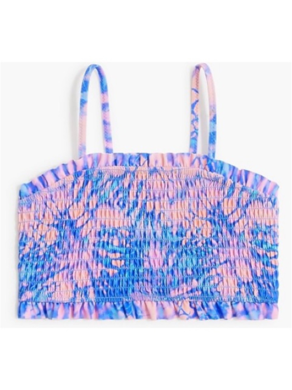J.Crew Crewcuts Girls Tie-Dye Smocked Swim Top Size 10